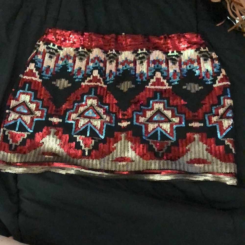 Sequin Mini Skirt (Large)